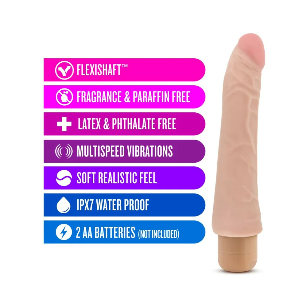 X5 Plus Mambo Vibe Realistic 9.25 in. Vibrating Dildo Beige - Image 13