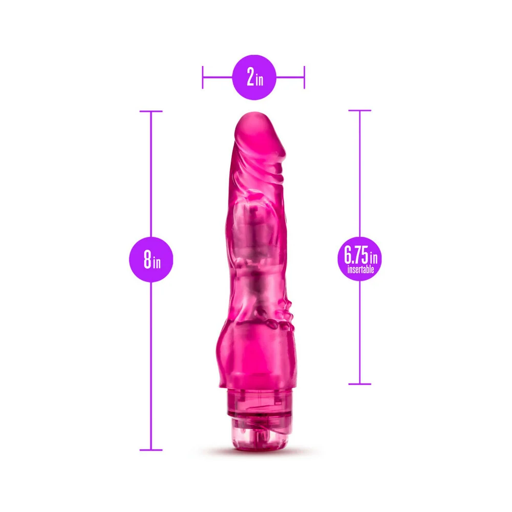 B Yours Vibe 4 Realistic 8 in. Vibrating Dildo Pink - Image 13