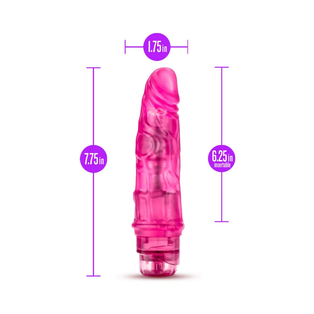 B Yours Vibe 3 Realistic 7.75 in. Vibrating Dildo Pink - Image 13