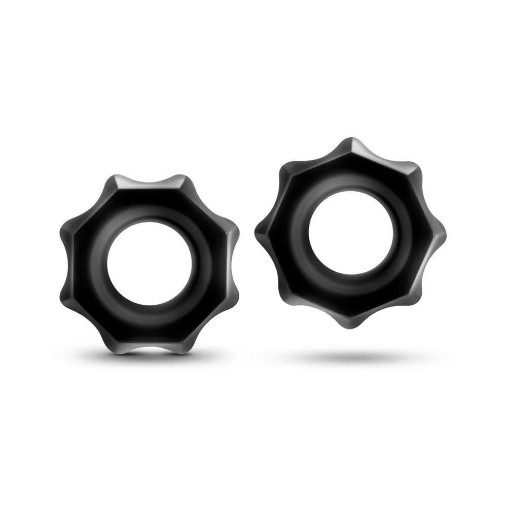 Stay Hard Nutz Cockring 2-Pack Black - Image 5