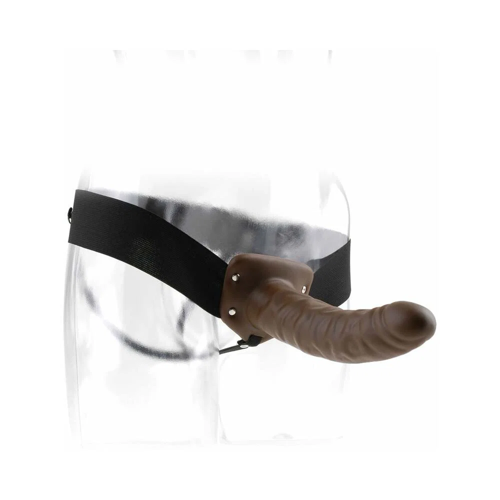 Fetish Fantasy Series 8 in. Hollow Strap-On Brown/Black - Image 8