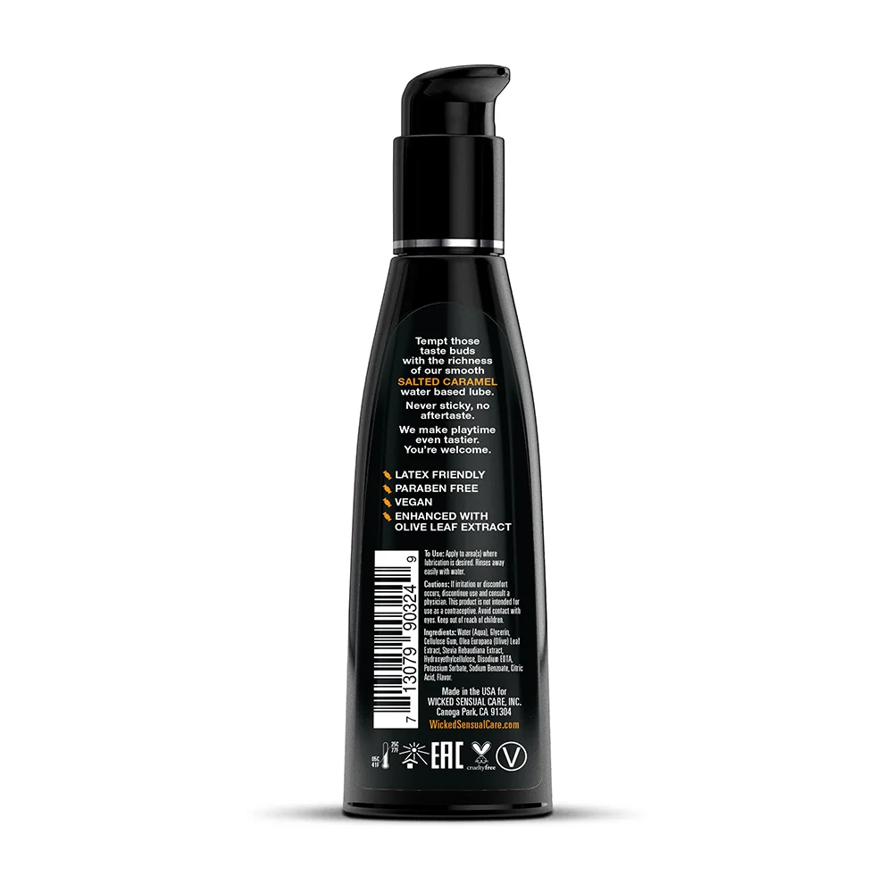 Wicked Aqua Salted Caramel Water-Based Lubricant 4 oz. - Image 3