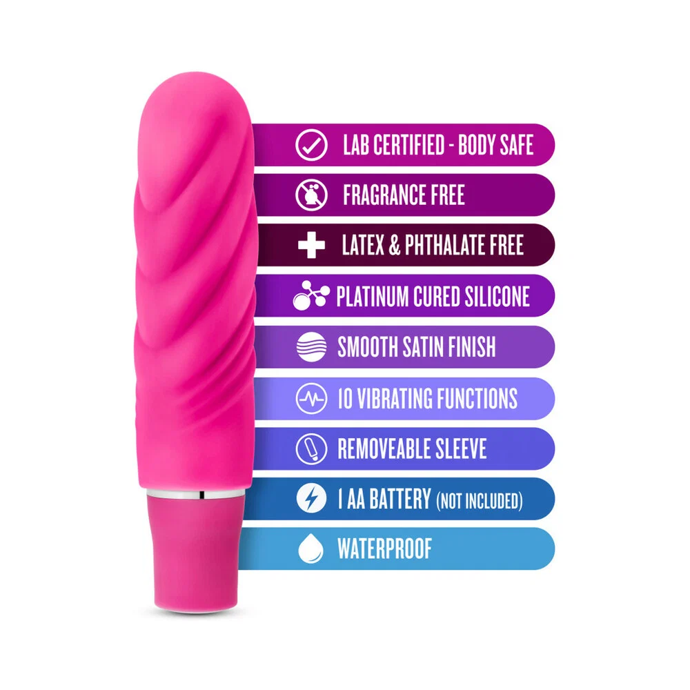 Luxe Nimbus Mini Silicone Vibrator Pink - Image 10