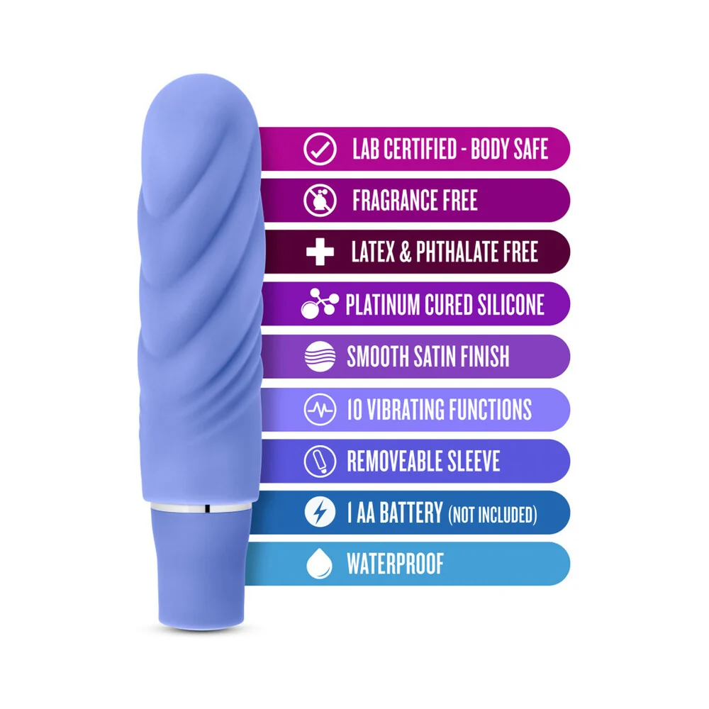 Luxe Nimbus Mini Silicone Vibrator Periwinkle - Image 11