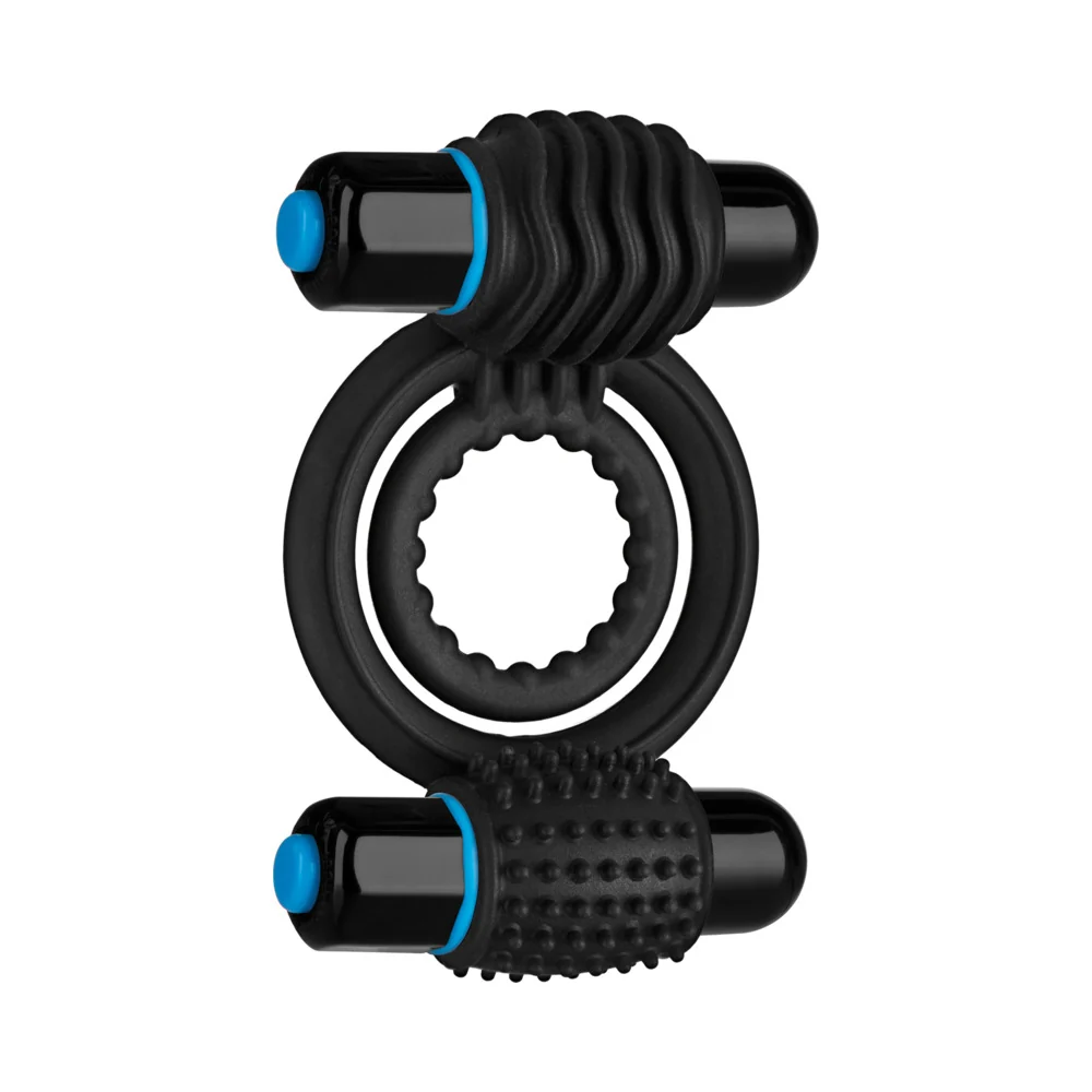 OptiMALE – Vibrating Double C-Ring Black - Image 4