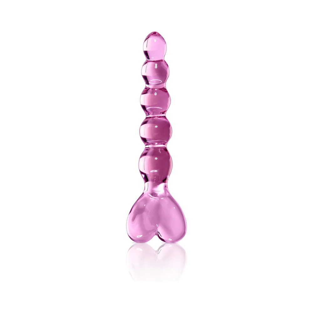 Icicles No. 43 Glass Massager with Heart-Shaped Handle Pink - Image 6