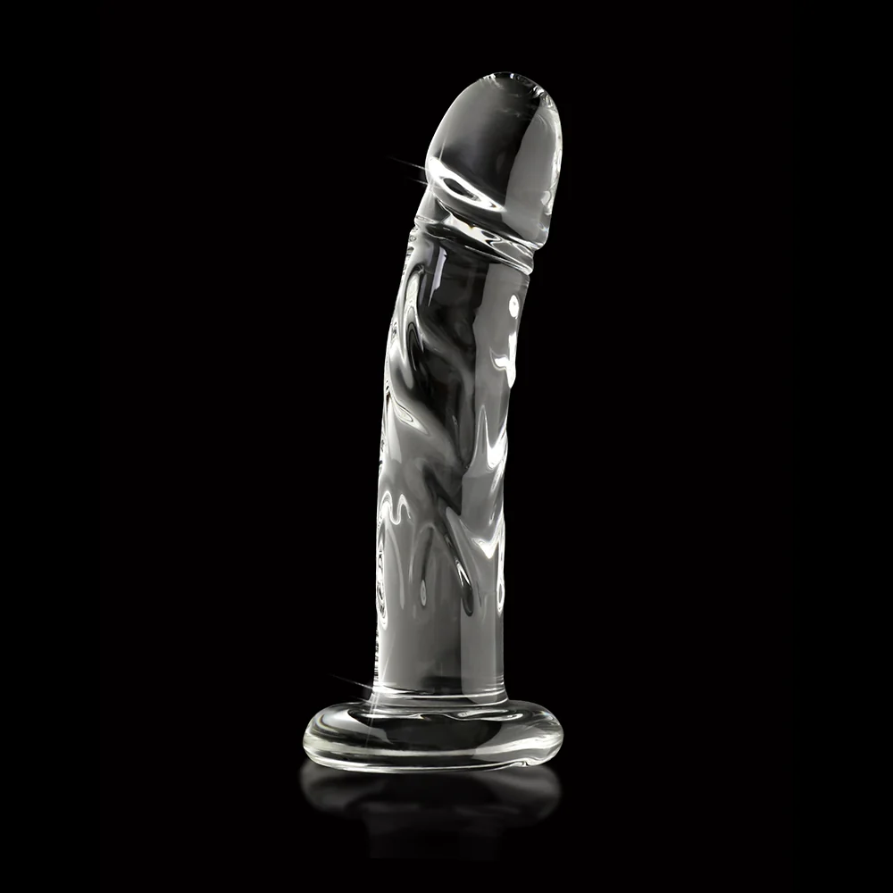 Icicles No. 62 Curved Realistic 6.5 in. Glass Dildo Clear - Image 7