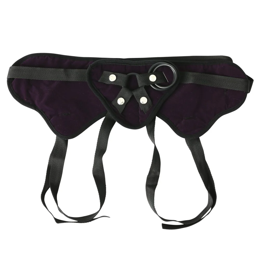 Sportsheets Plus Size Plush Adjustable Strap-On Harness Purple - Image 3