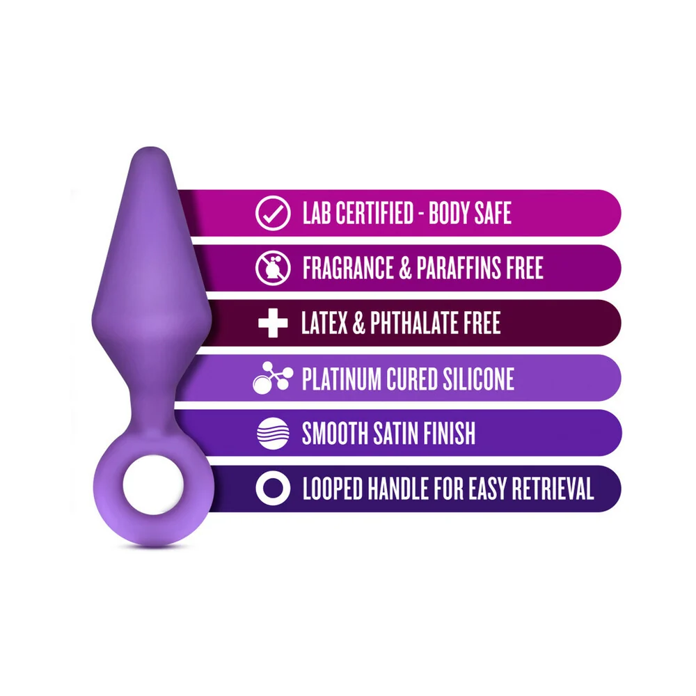 Luxe Candy Rimmer Medium Silicone Anal Plug Purple - Image 6