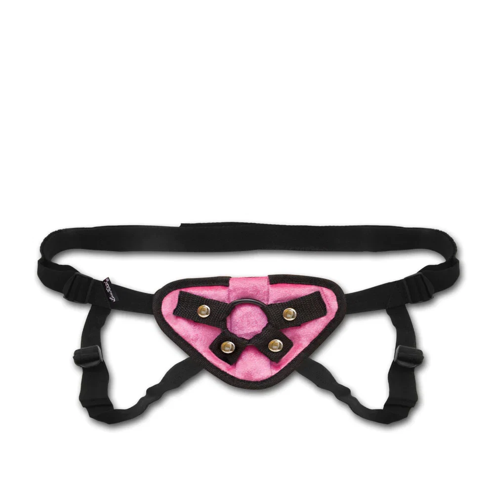 Lux Fetish Neoprene Strap-On Harness Pink - Image 10