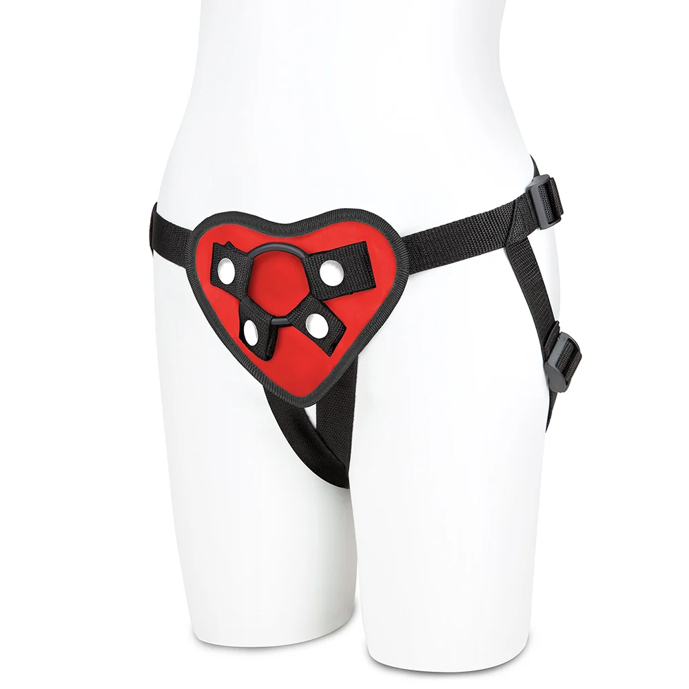 Lux Fetish Red Heart Strap-On Harness - Image 11
