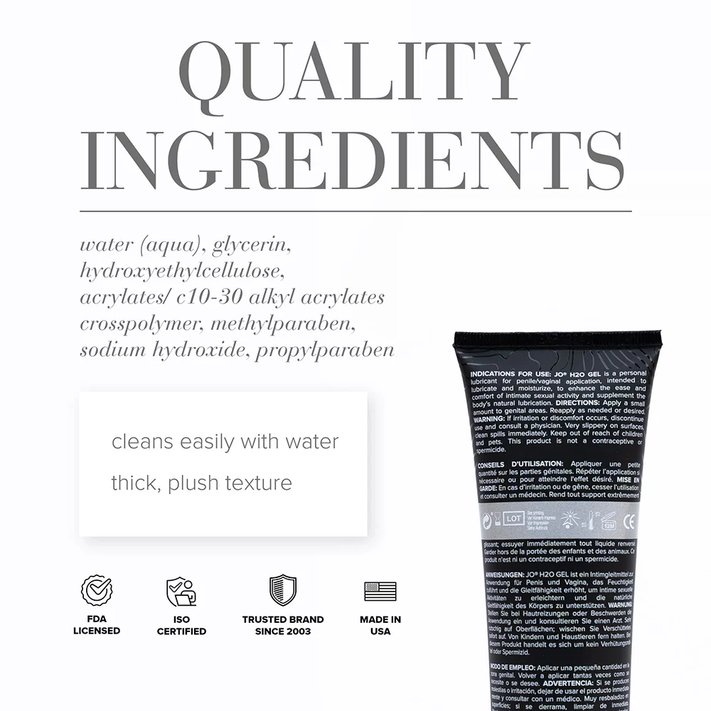 JO H2O Gel Water-Based Personal Lubricant 4 oz. - Image 5