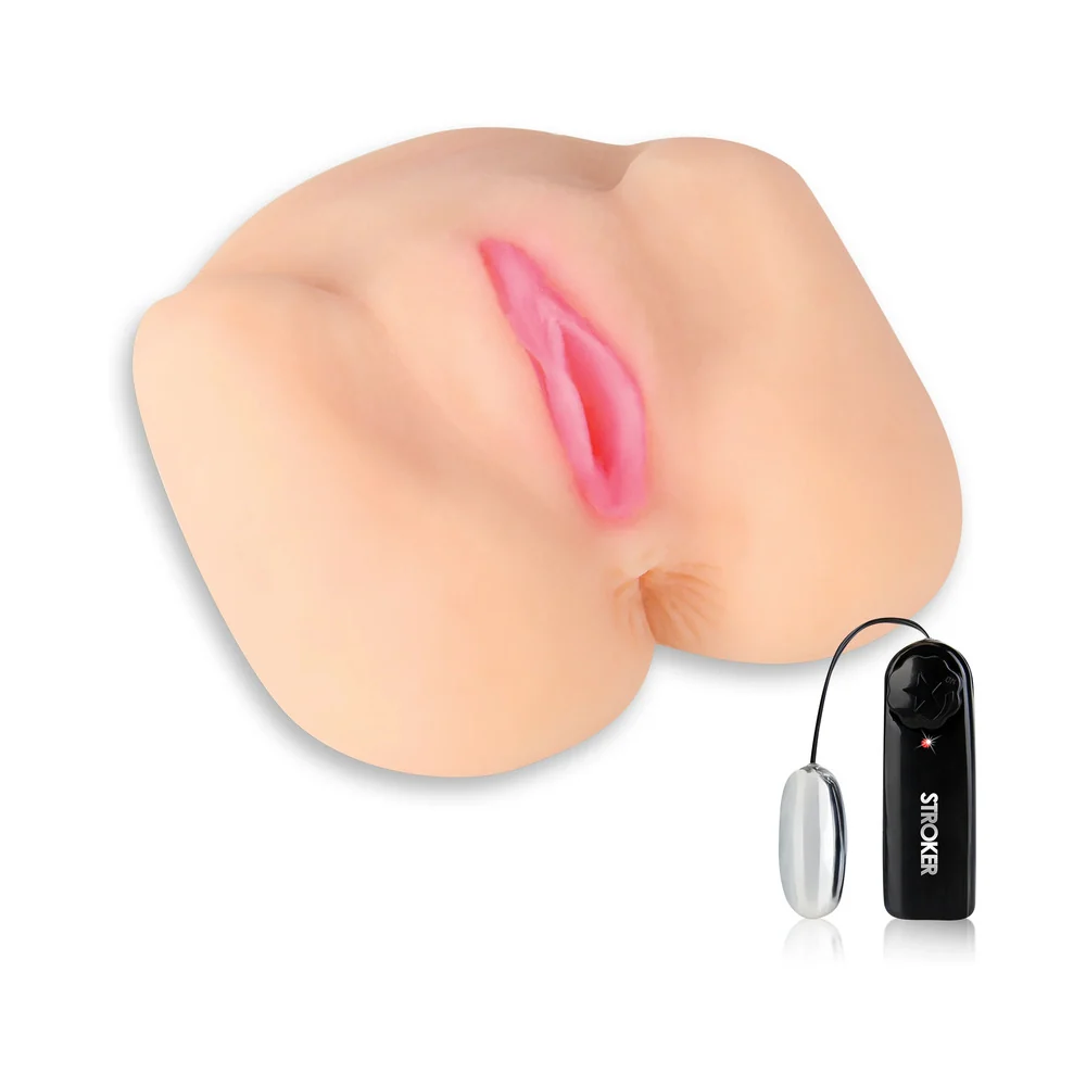 Hustler Vibrating Spread Eagle Pussy & Ass Dual Entry Masturbator - Image 4