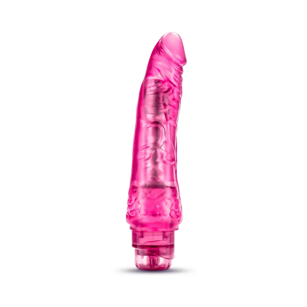 B Yours Vibe 7 Realistic 8.75 in. Vibrating Dildo Pink - Image 7