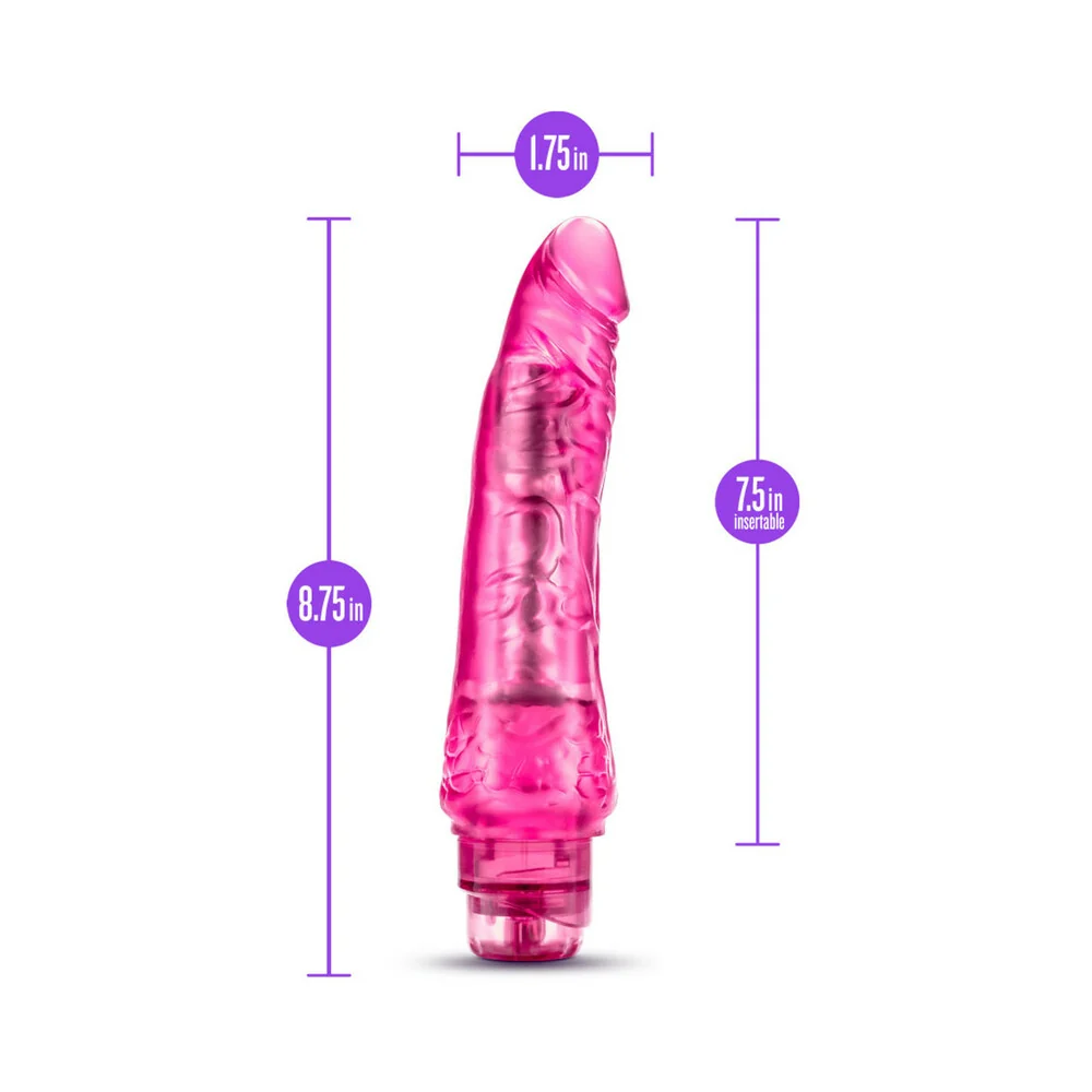 B Yours Vibe 7 Realistic 8.75 in. Vibrating Dildo Pink - Image 11