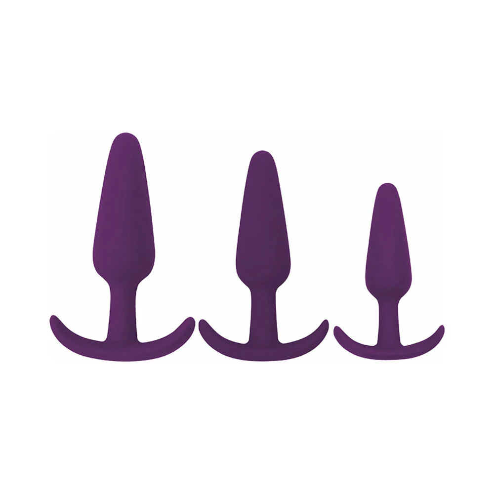 Gossip Rump Rockers 3-Piece Silicone Anal Plug Training Set Violet - Image 3