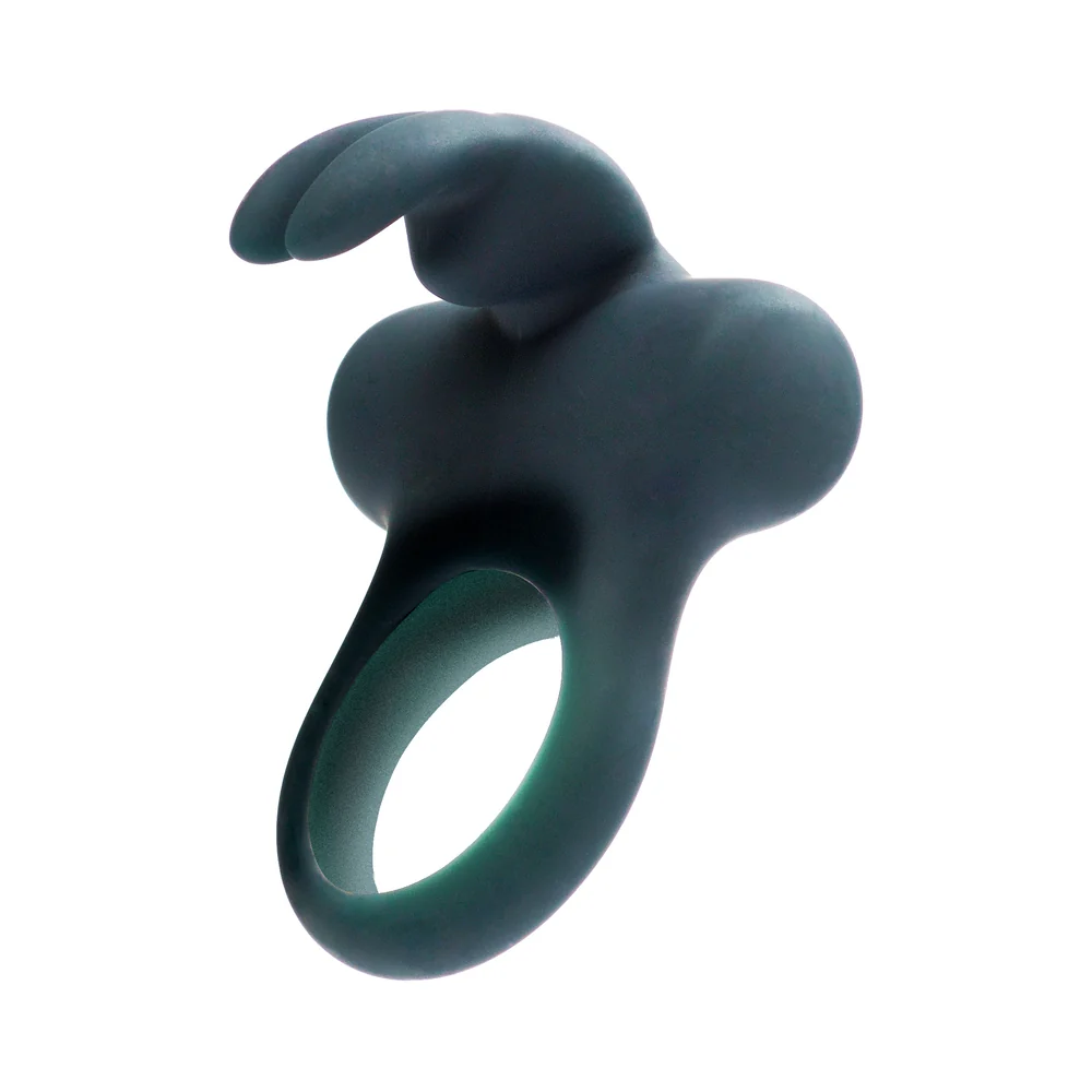 VeDO Frisky Bunny Rechargeable Vibrating Ring - Black Pearl - Image 9