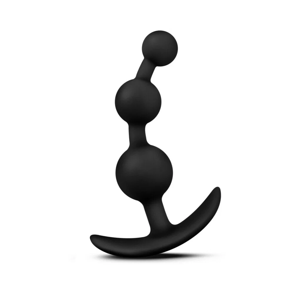 Luxe Be Me 3 Silicone Anal Beads Plug Black - Image 6