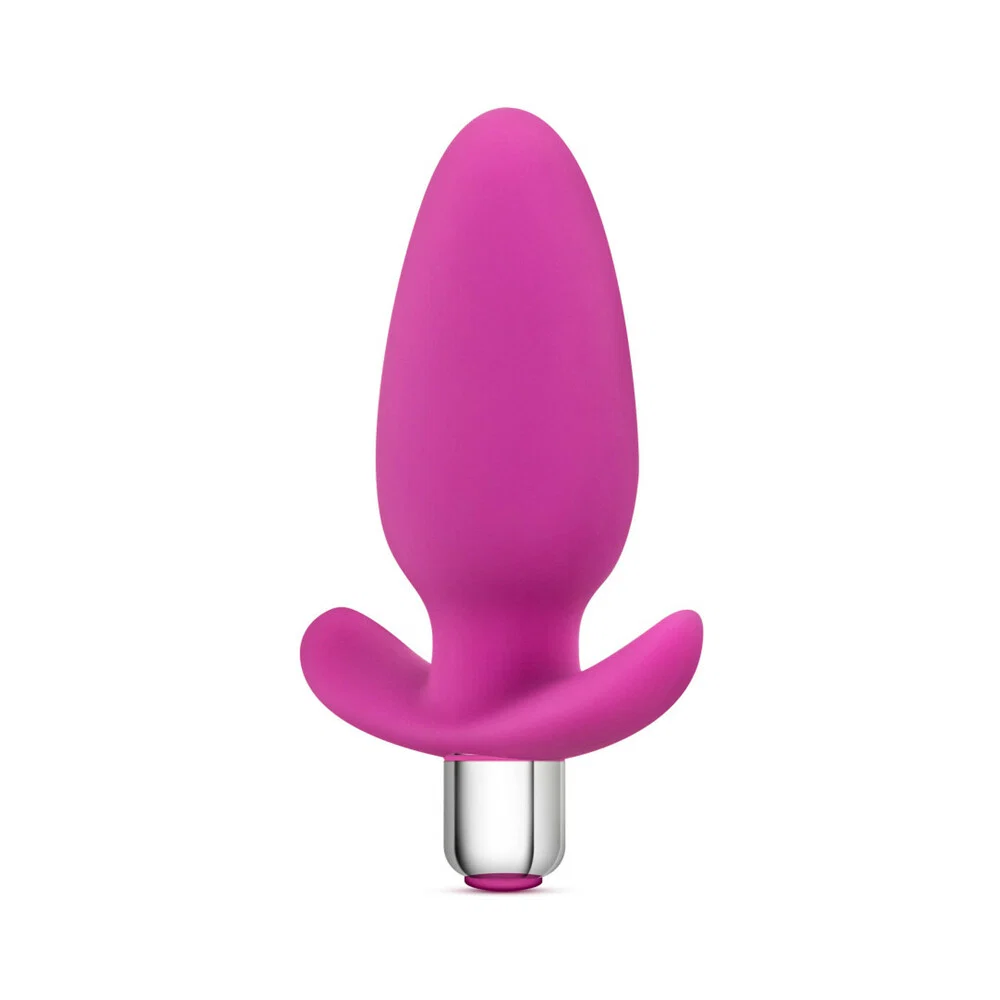 Luxe Little Thumper Vibrating Silicone Anal Plug Pink - Image 5