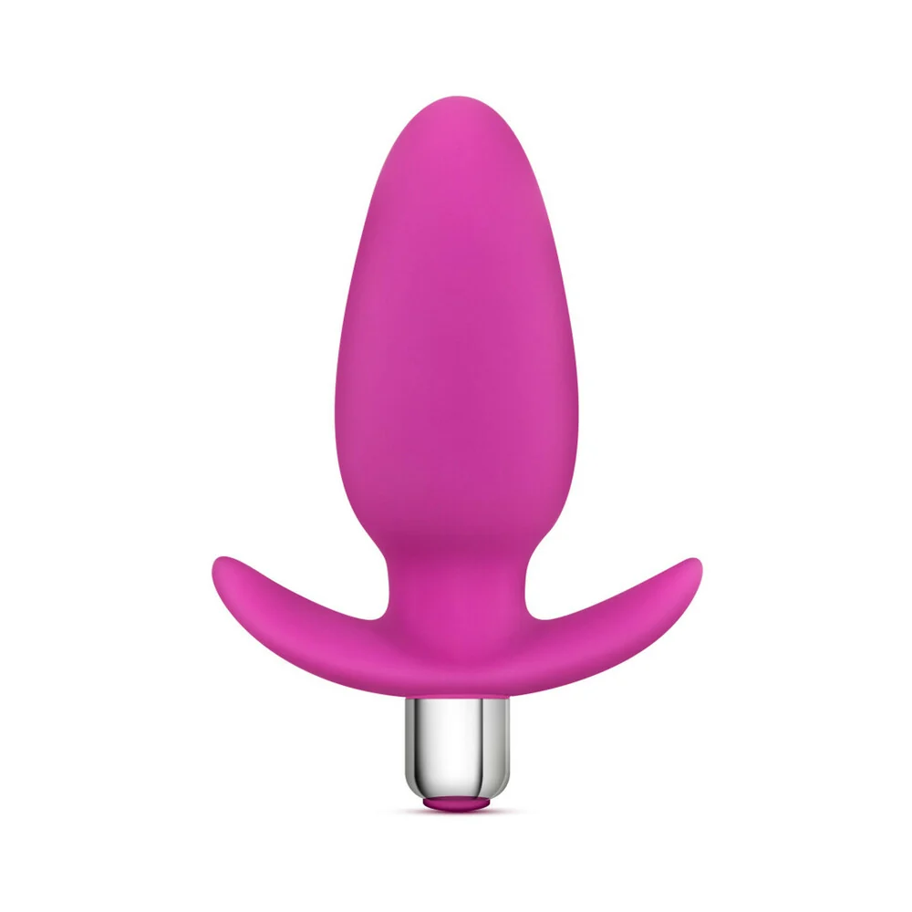 Luxe Little Thumper Vibrating Silicone Anal Plug Pink - Image 6