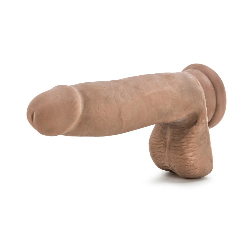 Au Naturel 7 in. Posable Dual Density Dildo with Balls Tan - Image 12