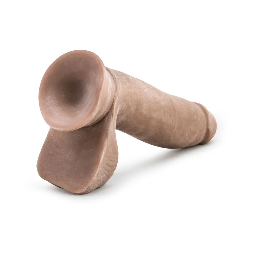 Au Naturel 7 in. Posable Dual Density Dildo with Balls Tan - Image 13