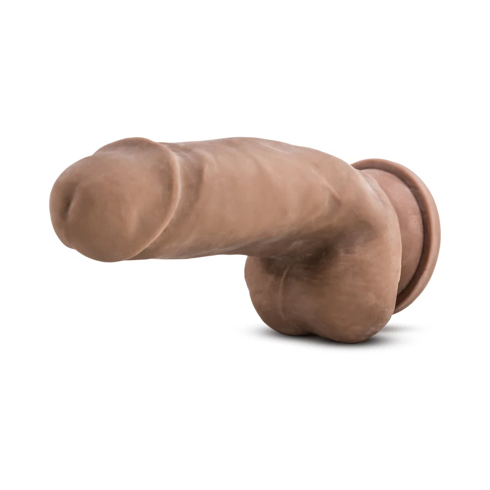 Au Naturel 7 in. Sensa Feel Fat Boy Posable Dual Density Dildo Tan - Image 12