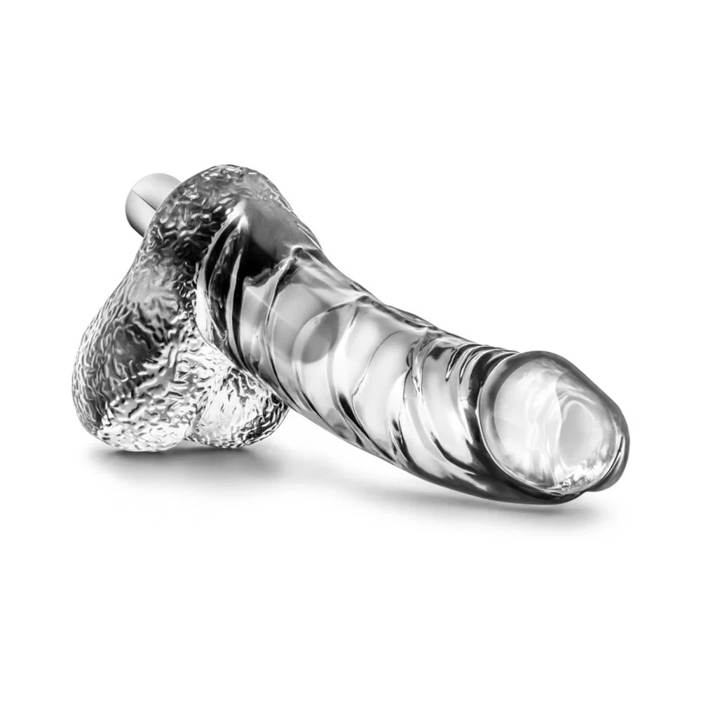 Naturally Yours Vibrating Ding Dong with Balls 6.5 in. Clear - Image 9