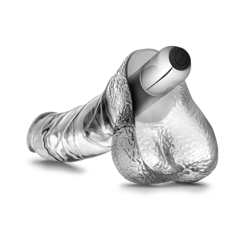 Naturally Yours Vibrating Ding Dong with Balls 6.5 in. Clear - Image 10