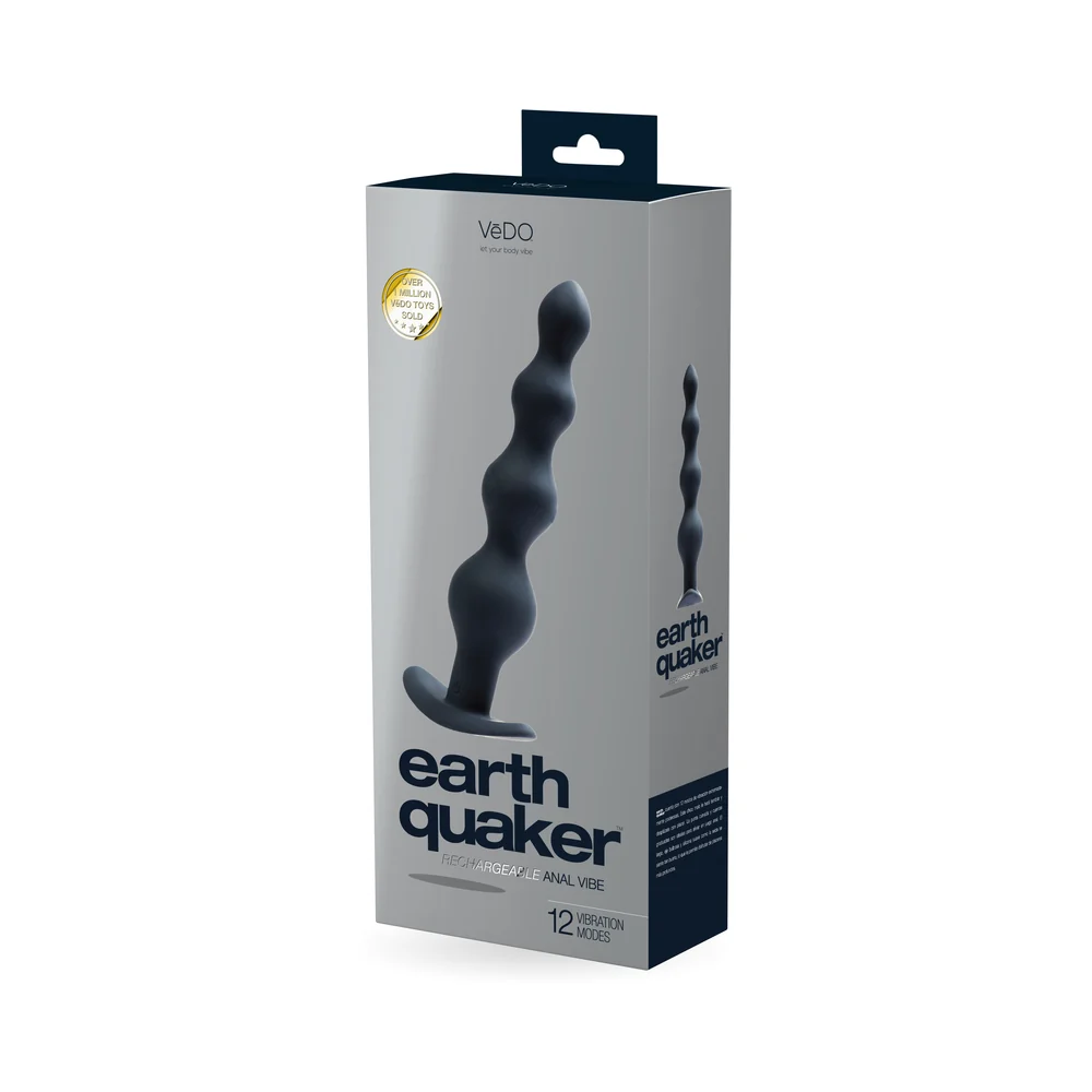 VeDO Earth Quaker Anal Vibe - Just Black - Men's - Image 13