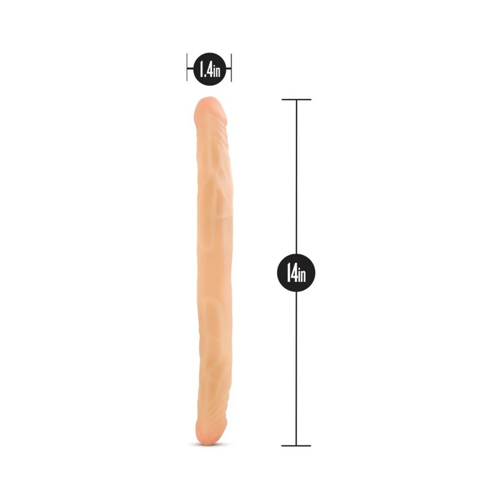 B Yours 14 in. Double Dildo Beige - Image 11