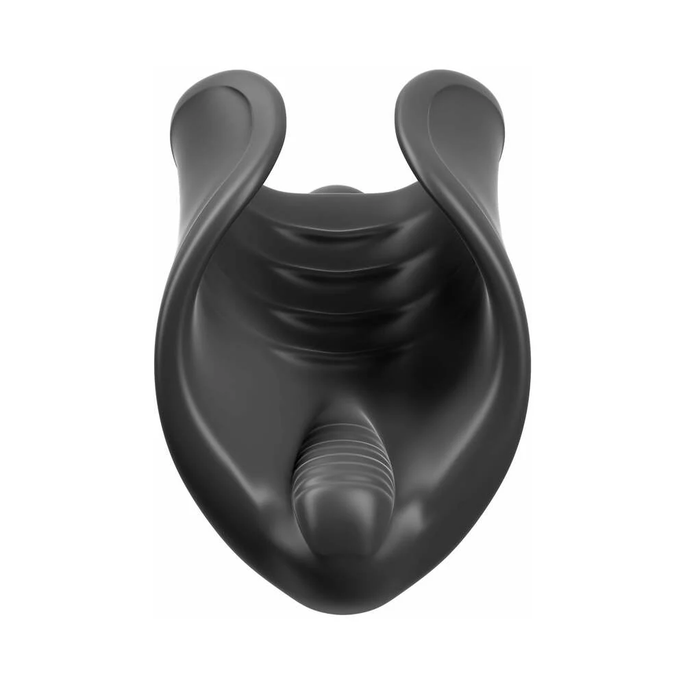 PDX Elite Vibrating Silicone Stimulator Stroker Black - Image 5