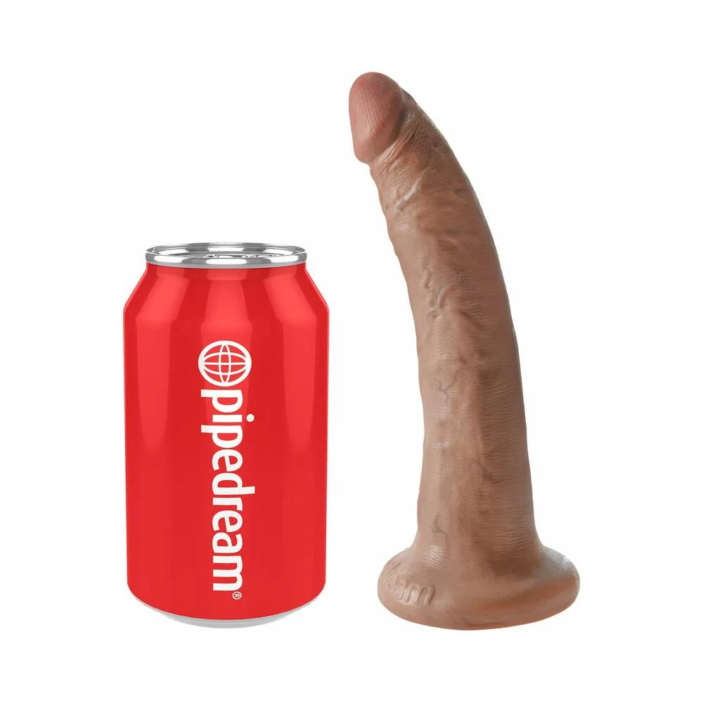King Cock 7 in. Cock Realistic Dildo With Suction Cup Tan - Image 9