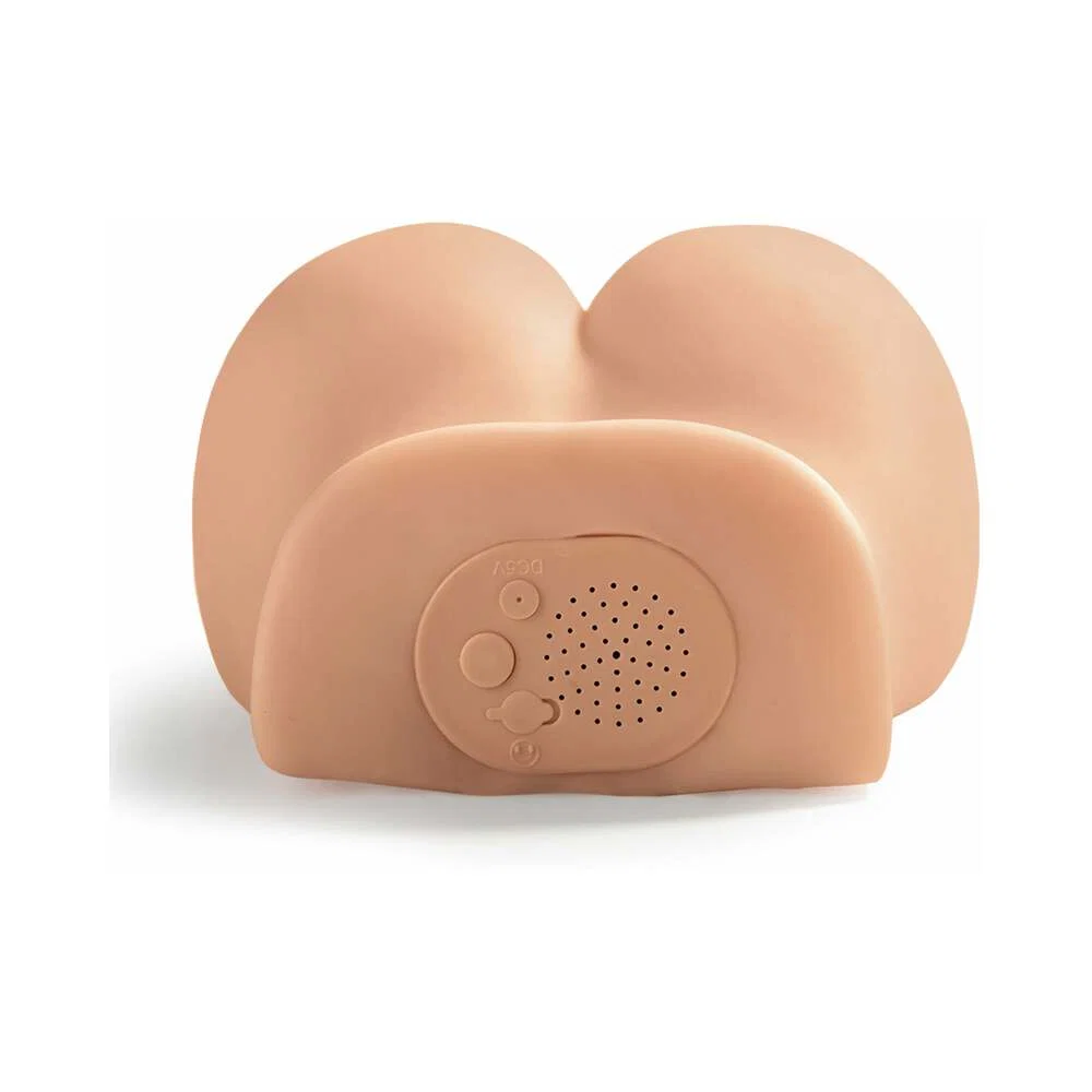 PDX Dirty Talk Interactive Mini Fuck Me Silly Rechargeable Vibrating Dual-Entry Masturbator Beige - Image 10