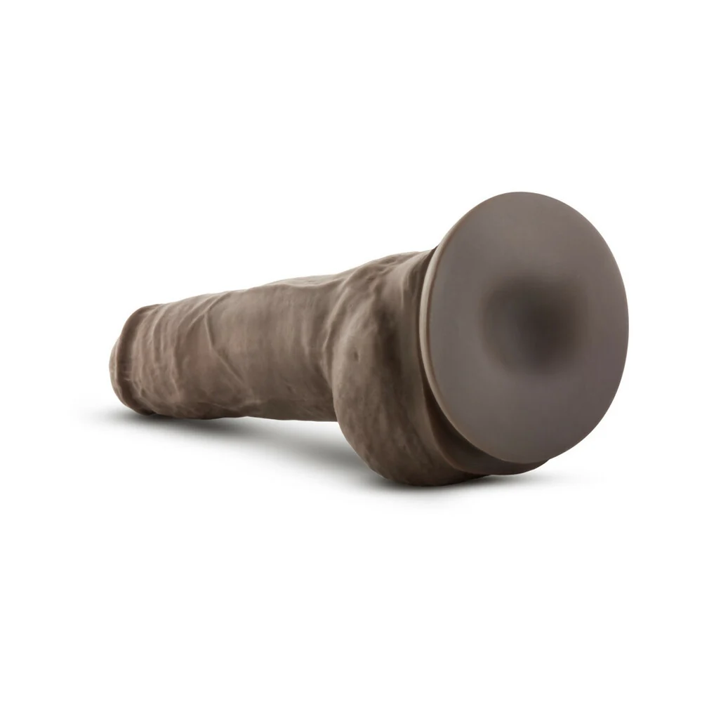 Au Naturel Big Boy 10 in. Posable Dual Density Dildo with Balls Brown - Image 13