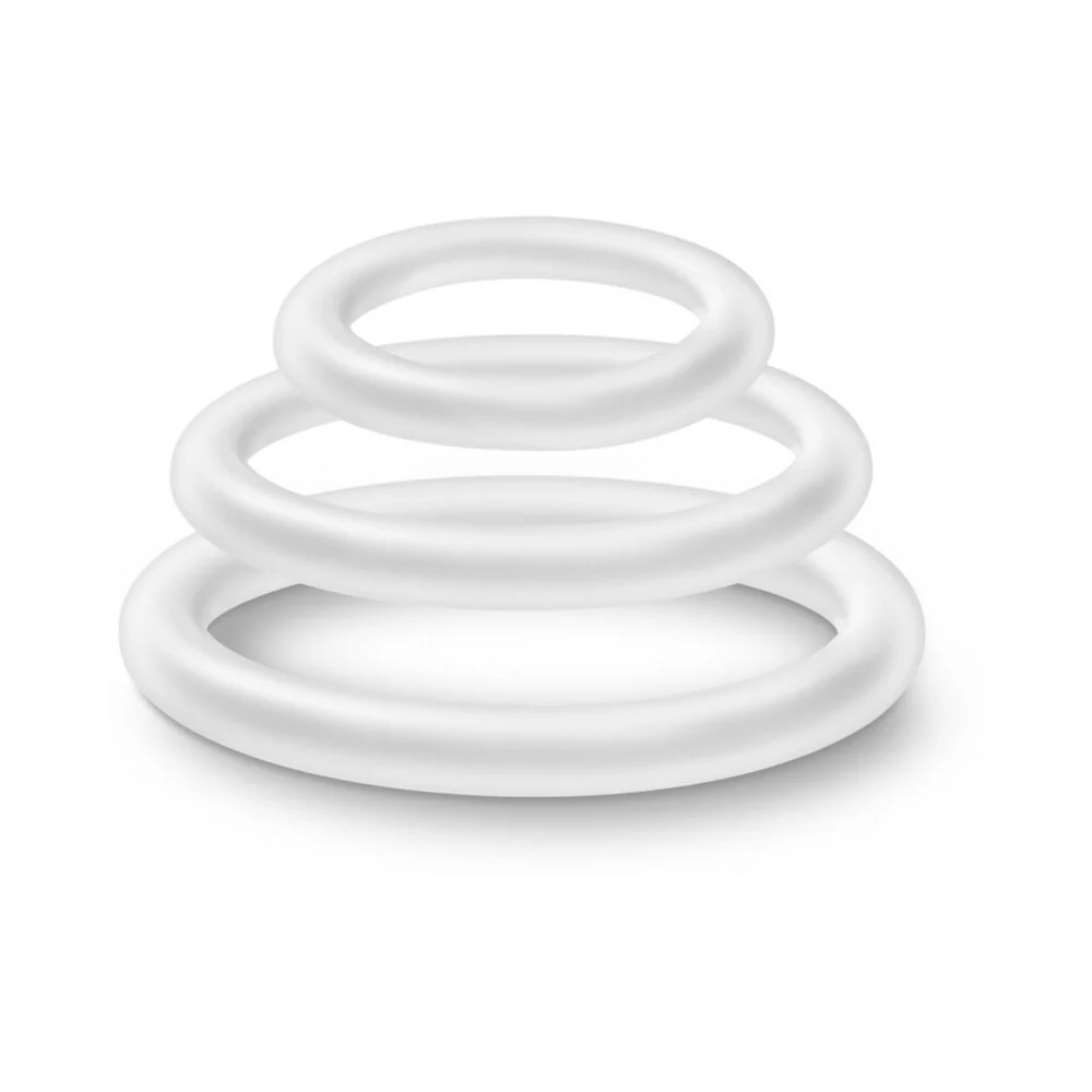 Performance VS4 Pure Premium Silicone Cockrings 3-Pack Set White - Image 8