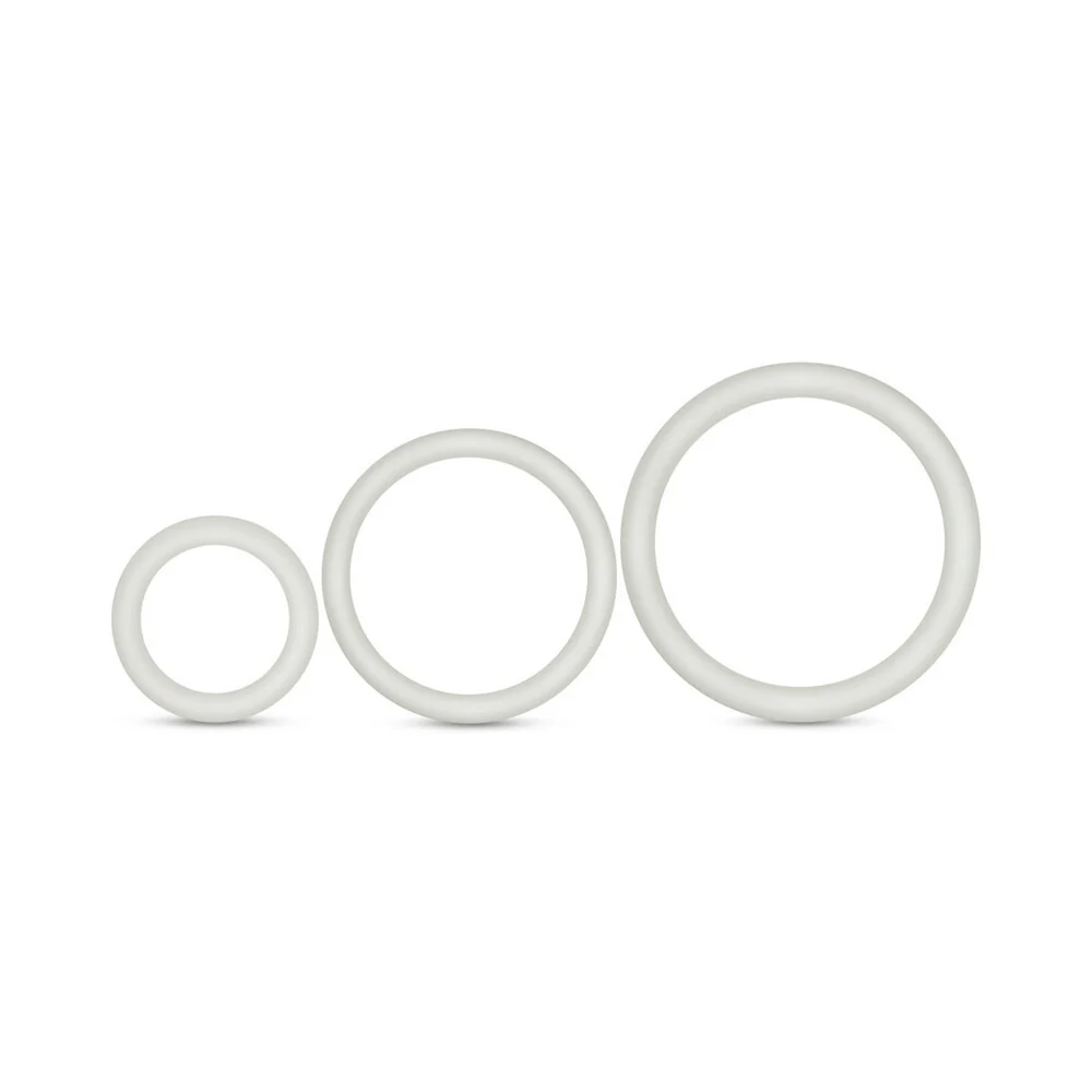 Performance VS4 Pure Premium Silicone Cockrings 3-Pack Set White - Image 9