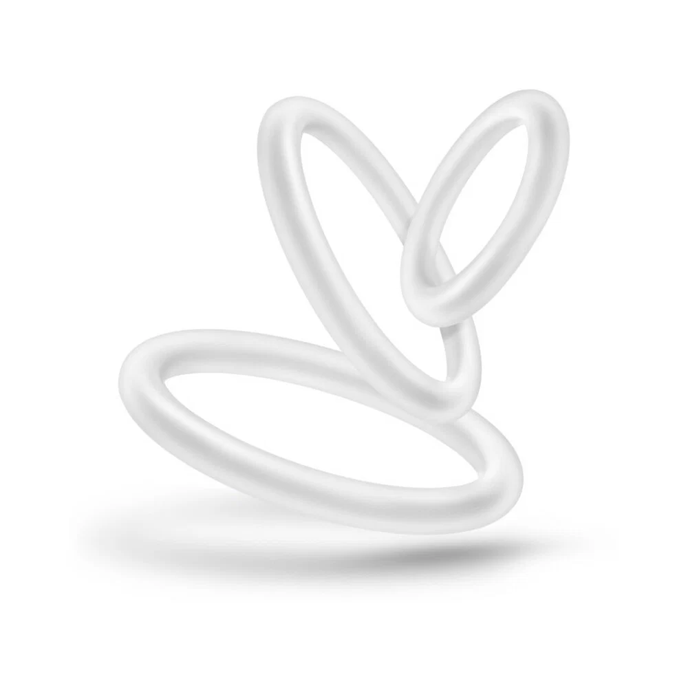 Performance VS4 Pure Premium Silicone Cockrings 3-Pack Set White - Image 11