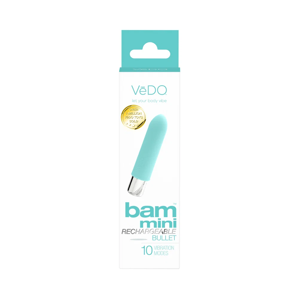 VeDO Bam Mini Rechargeable Bullet Vibe - Tease Me Turquoise - Image 10