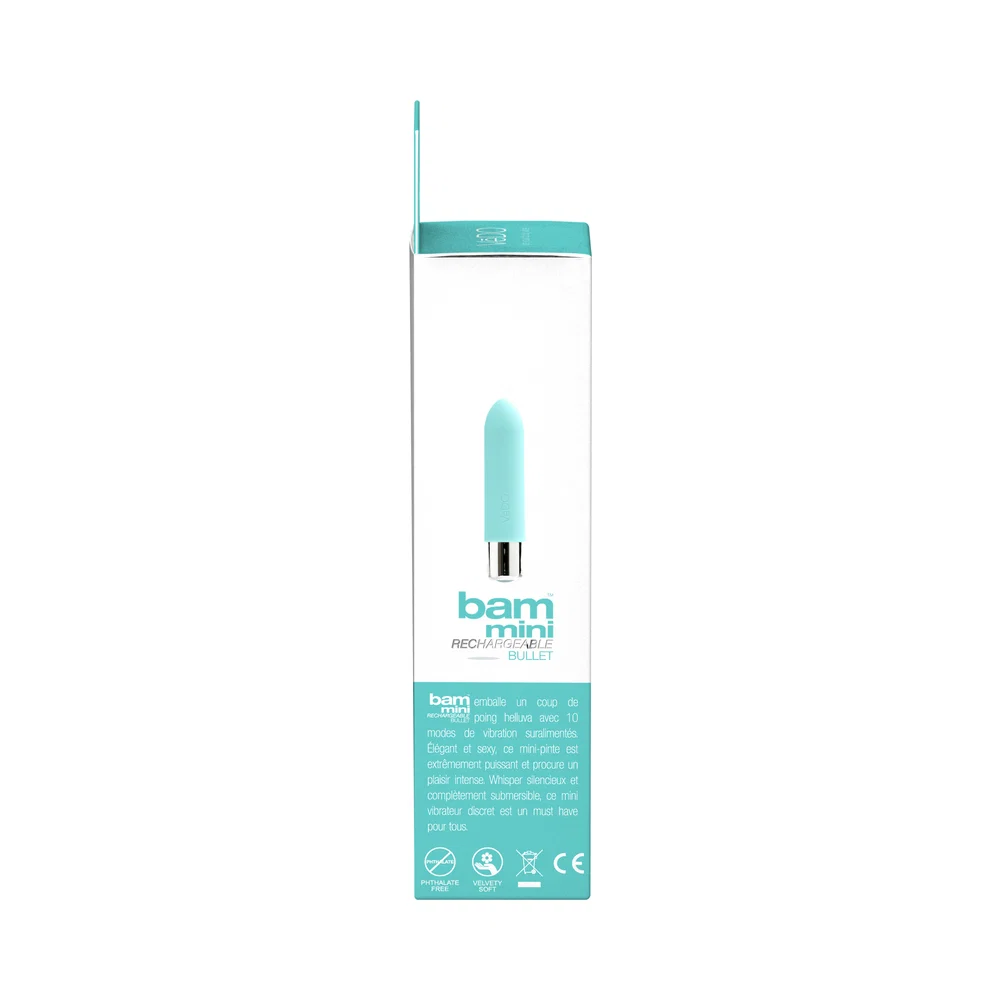 VeDO Bam Mini Rechargeable Bullet Vibe - Tease Me Turquoise - Image 11