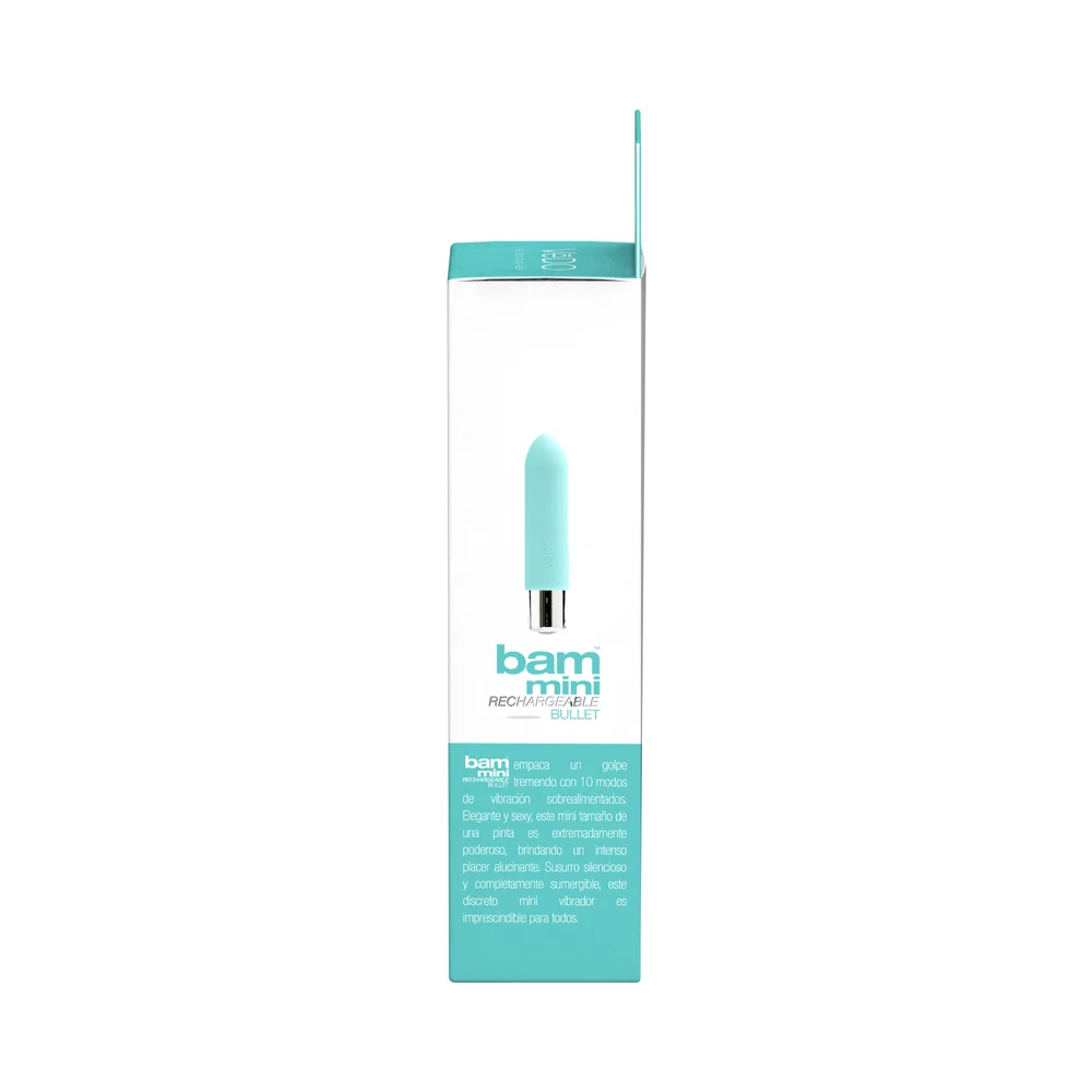 VeDO Bam Mini Rechargeable Bullet Vibe - Tease Me Turquoise - Image 12