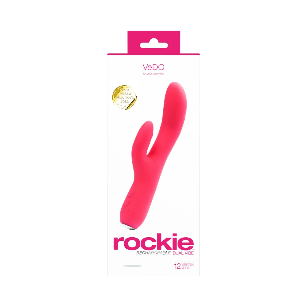 VeDO Rockie Rechargeable Dual Vibe - Foxy Pink - Image 12