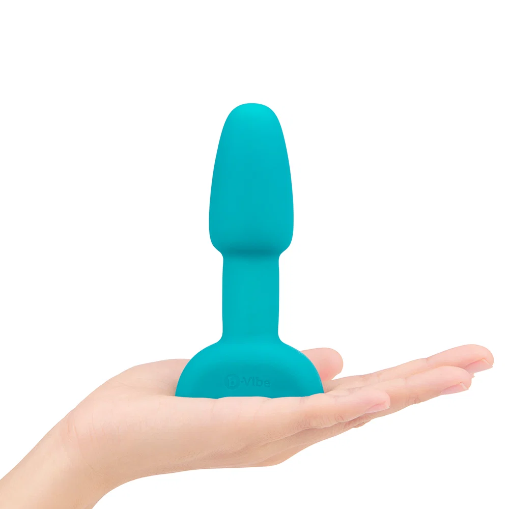 b-Vibe Rimming Petite Rotating and Vibrating Remote Control Plug Teal - Image 13