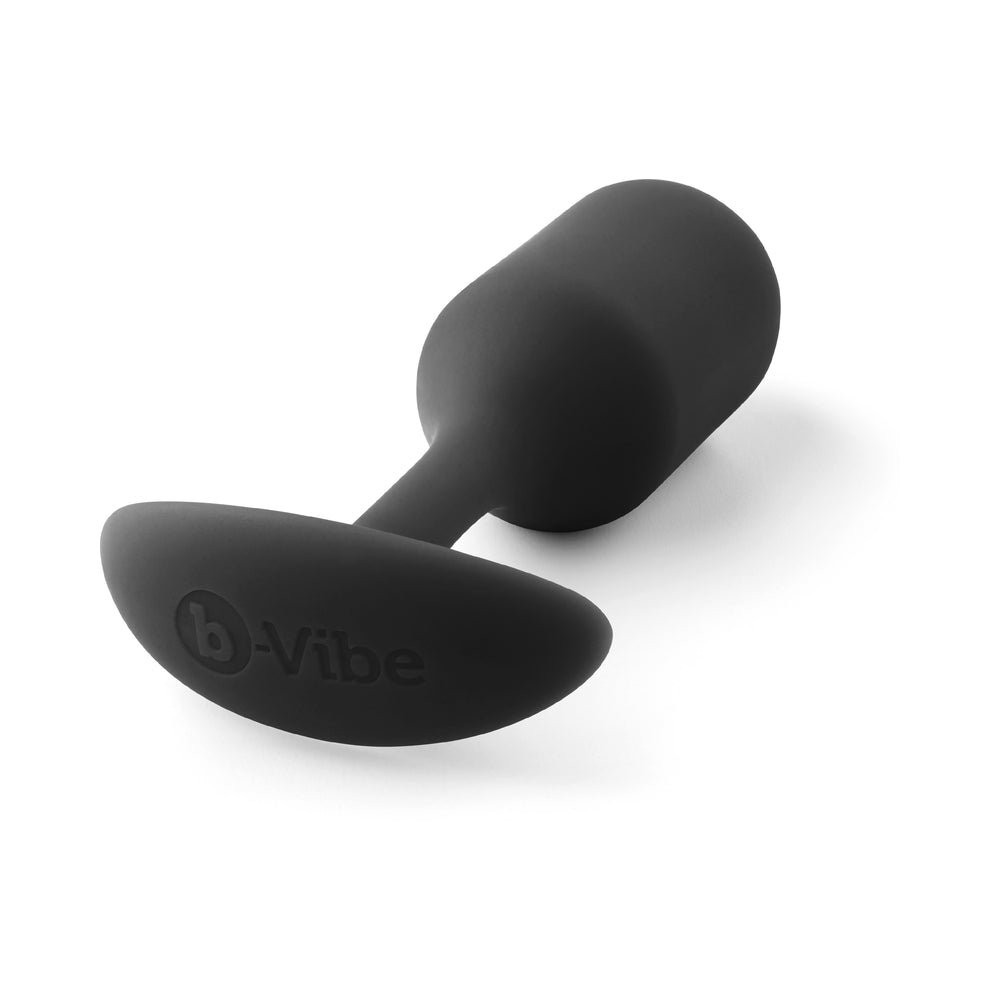 b-Vibe Snug Plug 2 Weighted Silicone Anal Plug Black - Image 10