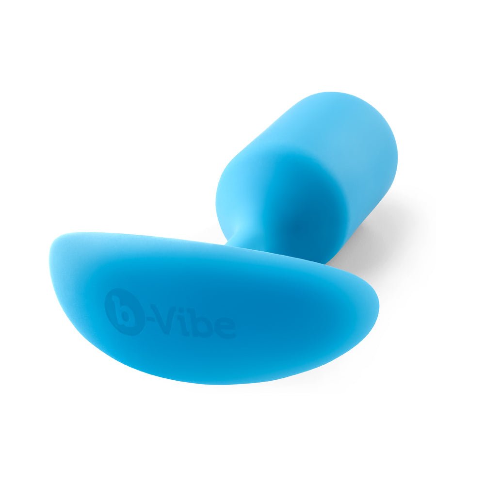b-Vibe Snug Plug 3 Weighted Silicone Anal Plug Teal - Image 10