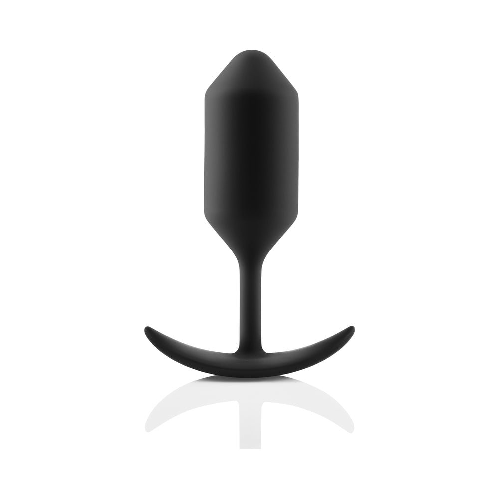 b-Vibe Snug Plug 3 Weighted Silicone Anal Plug Black - Image 8
