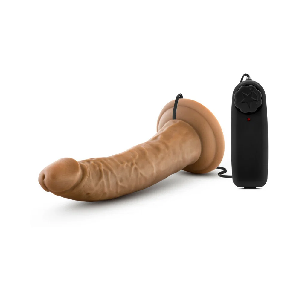Dr. Skin Dr. Dave Realistic 7 in. Vibrating Dildo Tan - Image 11