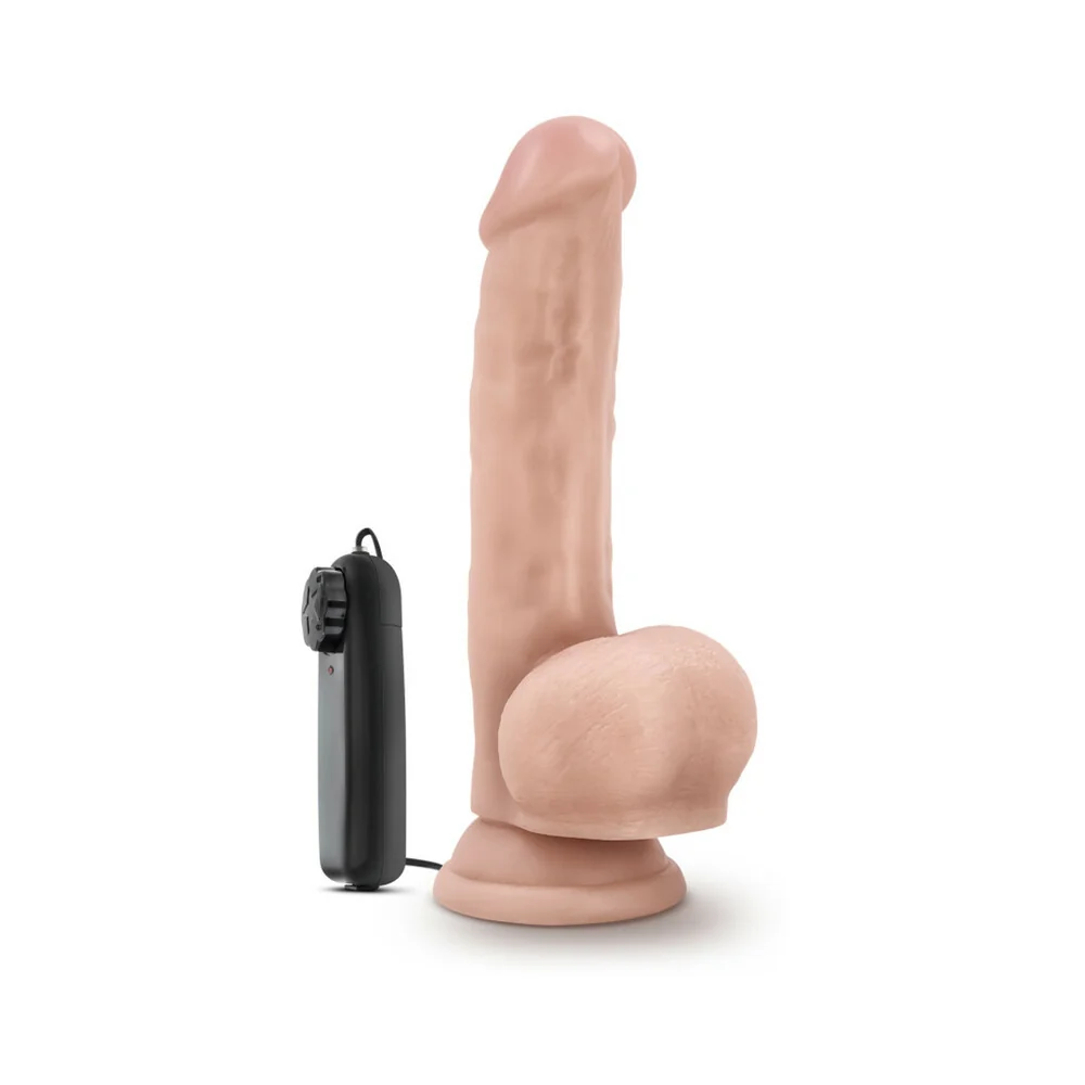 Dr. Skin Dr. Jay Realistic 8.75 in. Vibrating Dildo with Balls Beige - Image 10