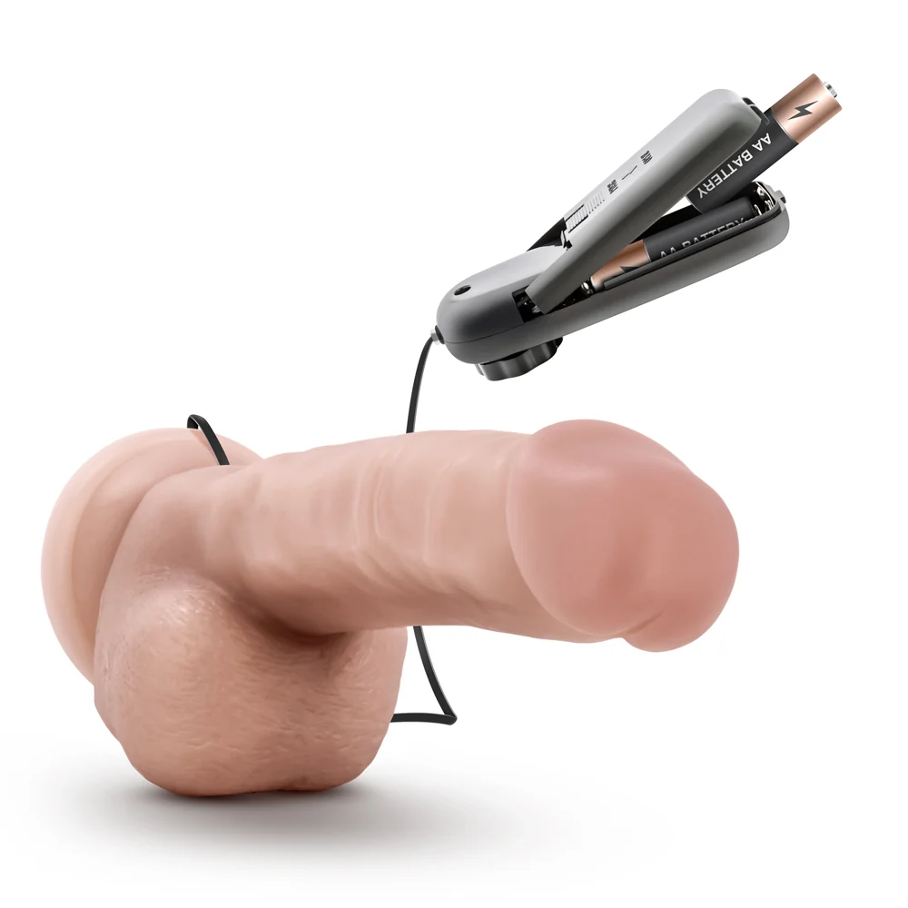 Dr. Skin Dr. Jay Realistic 8.75 in. Vibrating Dildo with Balls Beige - Image 13