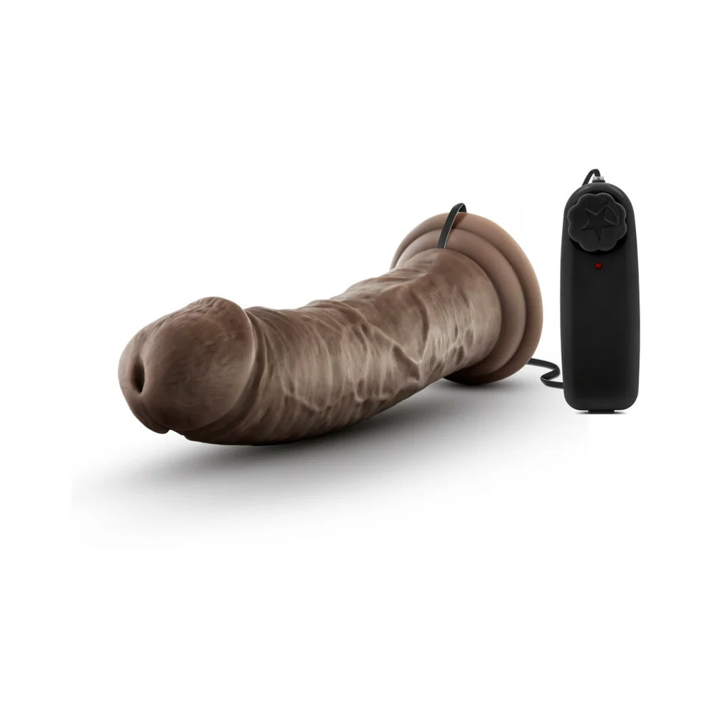 Dr. Skin Dr. Joe Realistic 8 in. Vibrating Dildo Brown - Image 11